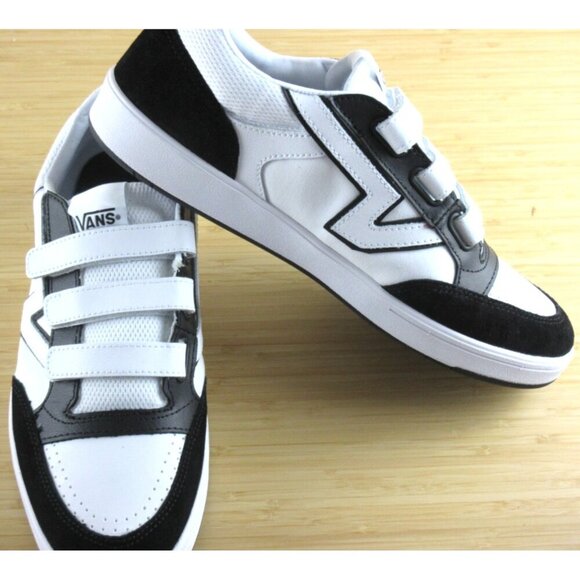 Vans Men\'s Lowland Cc V  2 Tone Black True White adjustable Shoes Sizes NEW main image 6